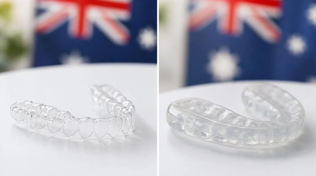 retainer vs night guard Australia - custom dental appliances compared for teeth grinding and retention
